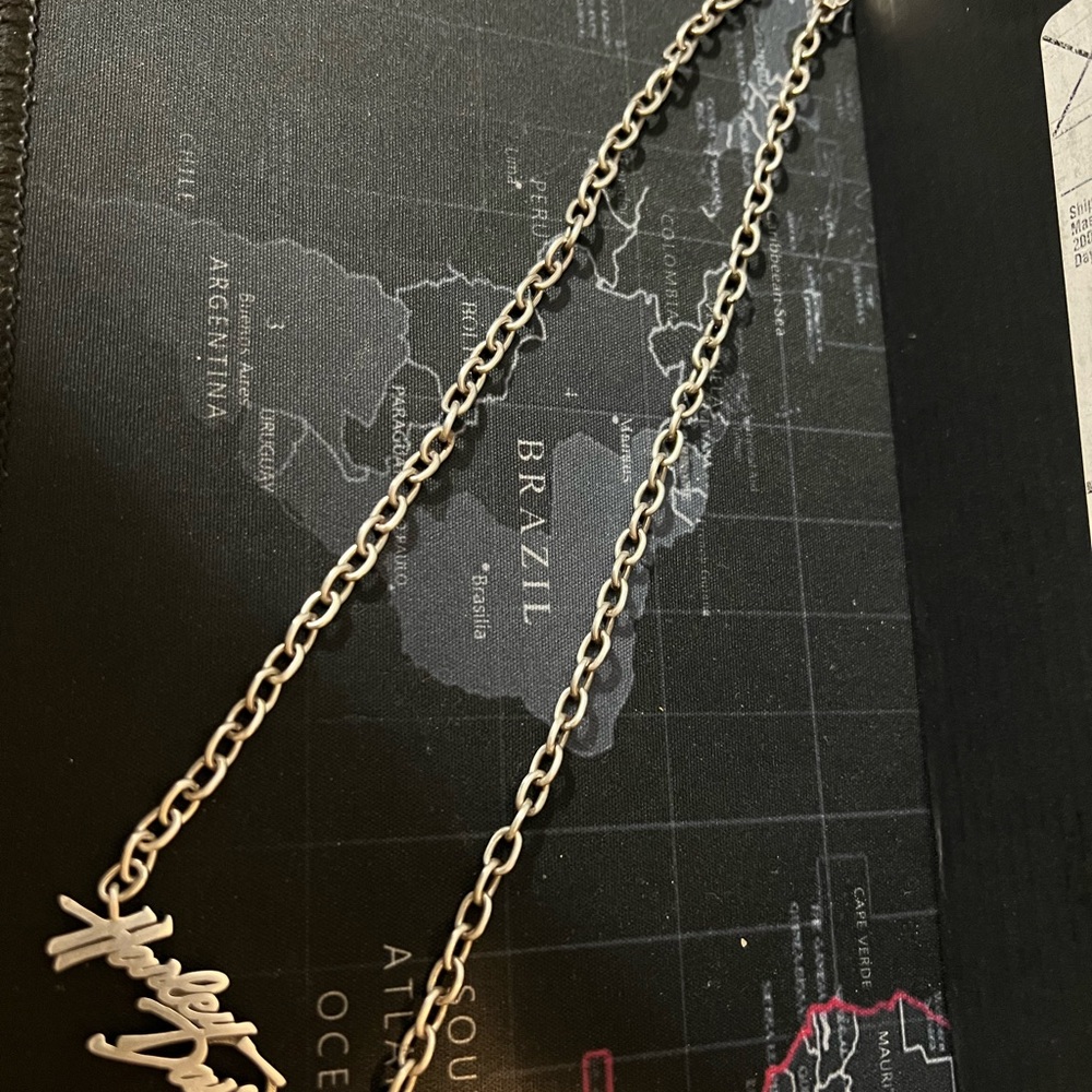 Harley-Davidson Silver Necklace with Chain Design